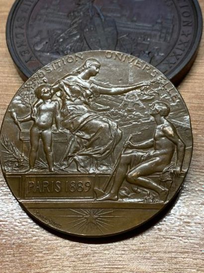 null EXPOSITIONS UNIVERSELLES ET PRIX DE PEINTURE:
ENSEMBLE de 14 médailles :
-Médaille...