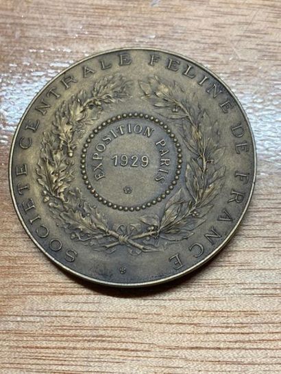 null Médaille en bronze de la Société Central Féline de France, Exposition Paris...