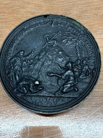null SELVI Antonio
Une médaille en bronze à décor en bas relief en buste de profil,...