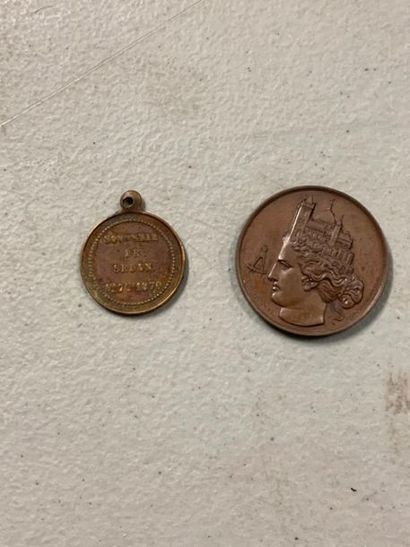 null VARIA
-petite médaille en cuivre " Souvenir de Sedan 1er 7bre 1870 - Napoléon...
