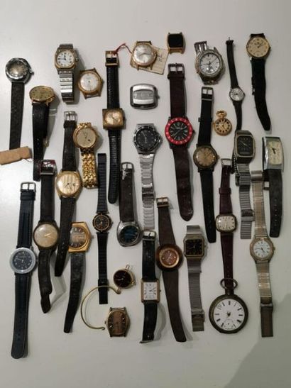 null LOT de montres diverse, homme, femme, quartz ou non, à voir sur la photographie,...