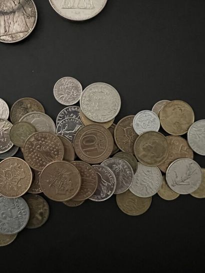 null [France]. Lot de pièces en argent :
- 950‰ : 100 FRANCS Droits de l'Homme, 1989,...