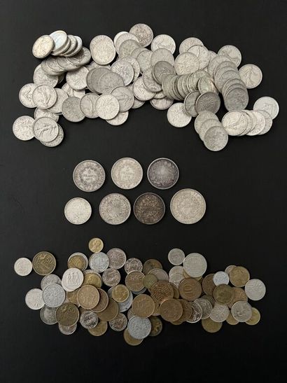 null [France]. Lot de pièces en argent :
- 950‰ : 100 FRANCS Droits de l'Homme, 1989,...