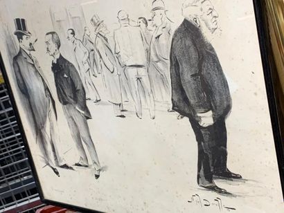 null IMPORTANT LOT de caricatures du XIXe et XXe siècle, gravures.
-Honoré DAUMIER...