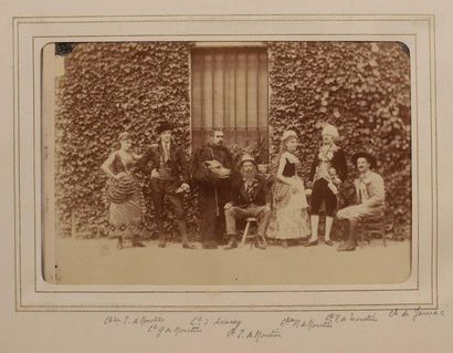 null * [Rohan-Chabot. Portraits]. Album de photographies, XIXe siècle. In-4, chagrin...