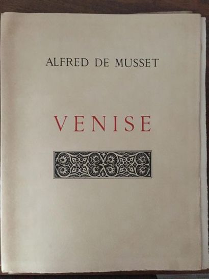 null * THE RICH. MUSSET (Alfred de). Venice. Paris, Henri Le Riche, 1928. In-folio,...