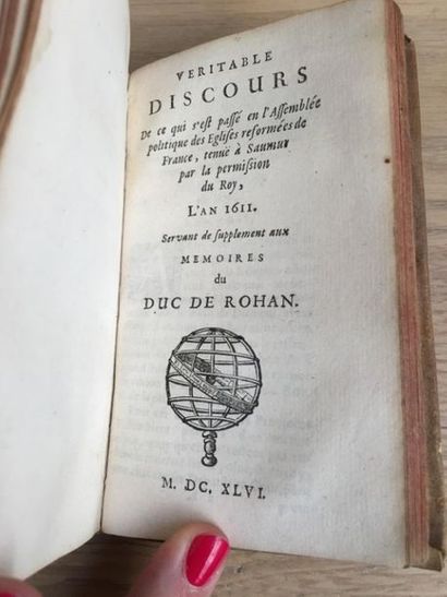 null * ROHAN (Henri de). Mémoires du duc de Rohan, sur les choses advenuës en France...