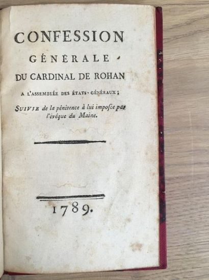 * ROHAN (Louis-René-Edouard de). Confession...