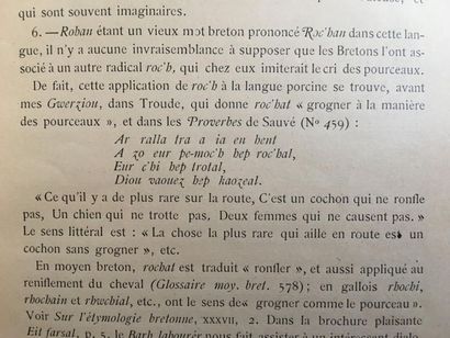  * ERNAULT (E.). Nouvelles notes à propos du proverbe breton sur les Rohan. Rennes,...
