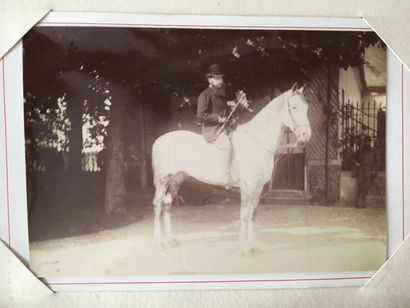 null * [Photographs] Memory album on Louis [Stern?], late 19th c. In-8, green morocco-style...