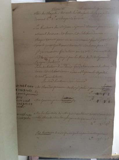 null [Manuscript] [Franche-Comté]. Register of debtors. 1756-1761. In-4, 121 f. In-8,...