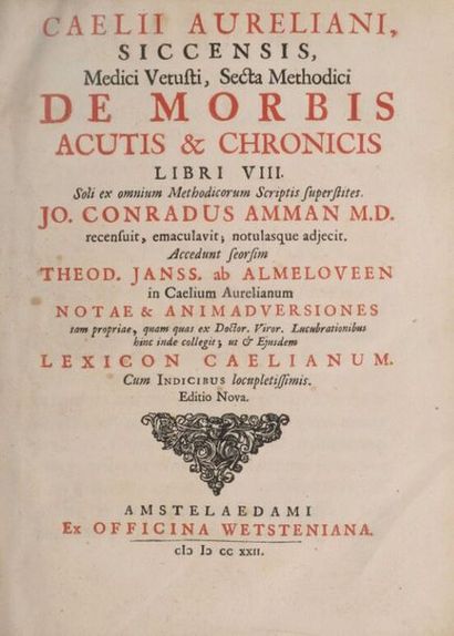 AURELIANUS (Caelius). De morbis acutis et...