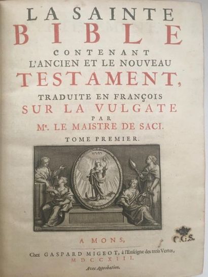 null [BIBLE. Français. 1713]. LE MAISTRE DE SACY (Isaac Louis). La Sainte Bible contenant...