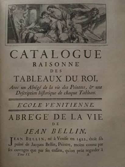 null LÉPICIÉ (François-Bernard). Catalogue raisonné des tableaux du Roy, with an...