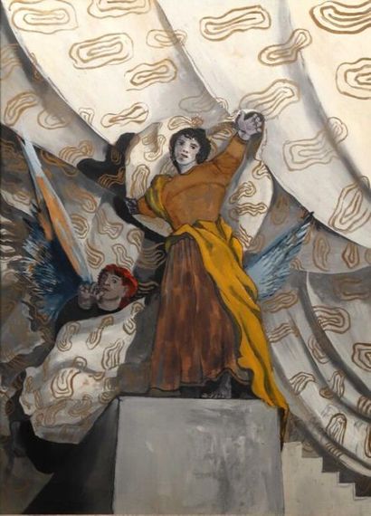Sir Francis ROSE (1909-1979). Sir Francis ROSE (1909-1979). 
 The angel and the prince.
Oil...