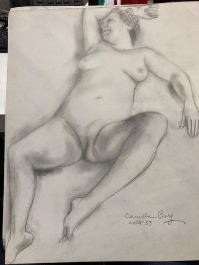 Camille BERG (1904-1991). 
 Nude studies....