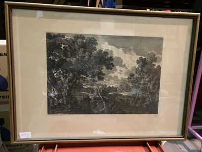 null SET of four framed engravings:
-After Piranese engraved by Daumont "Perspective...