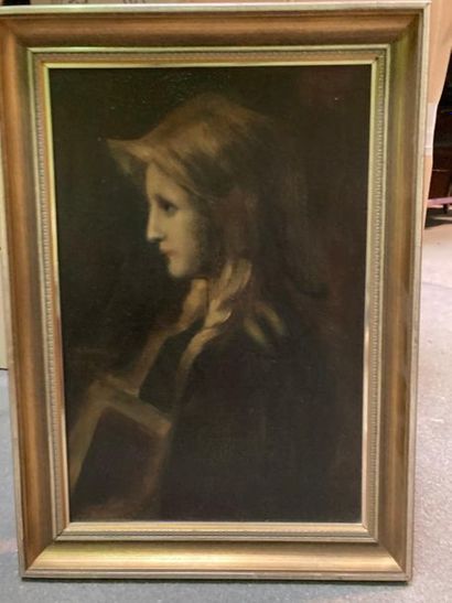 According to Jean Jacques HENNER. 
Portrait...