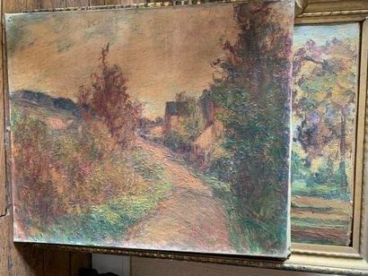 null F. GUIDO.
Paysage vers Perpignan.
Oil on canvas signed lower right and dated...