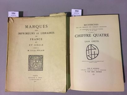 null POLAIN (M.L.). Marques des imprimeurs et libraires français du XVº siècle. P.,...