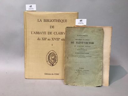 null RABELAIS (François). Catalogue de la bibliothèque de l'abbaye de Saint-Victor...