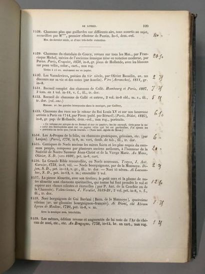 null BIGNON (J.). Catalogue de la bibliothèque de feu M. Jérôme Bignon, composée...