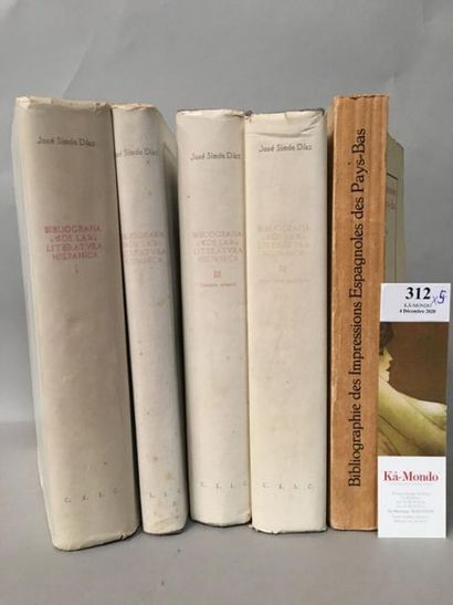 null SIMON DIAZ (J.). Bibliografia de la literatura hispanica. Madrid,1960, 3 tomes...
