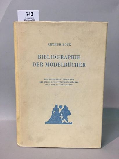 null LOTZ (A.). Bibliographie der Modelbücher. Stuttgart, L., 1963, grd. in-8, toile...