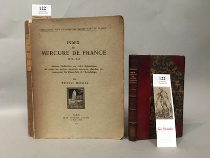 null DEVILLE (É). Index du Mercure de France 1672-1832... P., 1910, in-4 br. XL-267...