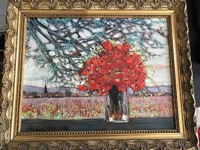 null Michel HENRY (1928-2016)

Poppies field.

Acrylique sur toile signée en bas...