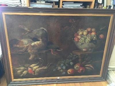 null Ecole française du XIXe siècle

Nature morte au gibier et aux fruits.

Huile...