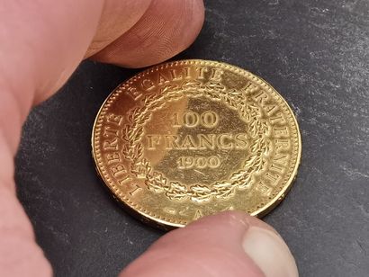 null Rare piece of 100 gold francs from 1900 (A) in good condition, weighing 32.2...