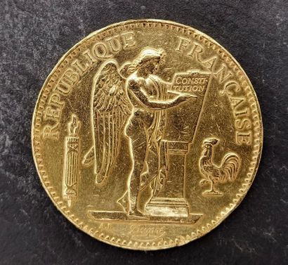 null Rare piece of 100 gold francs from 1900 (A) in good condition, weighing 32.2...