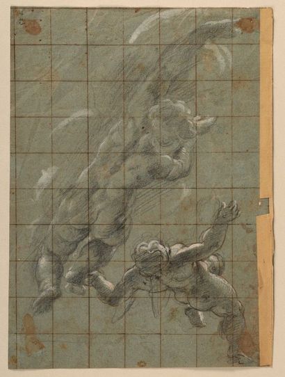 null École MILANAISE du XVIe siècle.

Feuille d'étude recto-verso avec des putti...