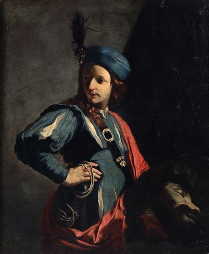 null EMILIAN School of the 17th century, follower of Cagnacci.

David and Goliath.

Oil...