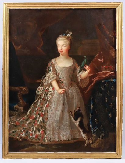  * François de TROY (1645-1730) ET ATELIER 
Portrait de l'infante Marie Anne Victoire...