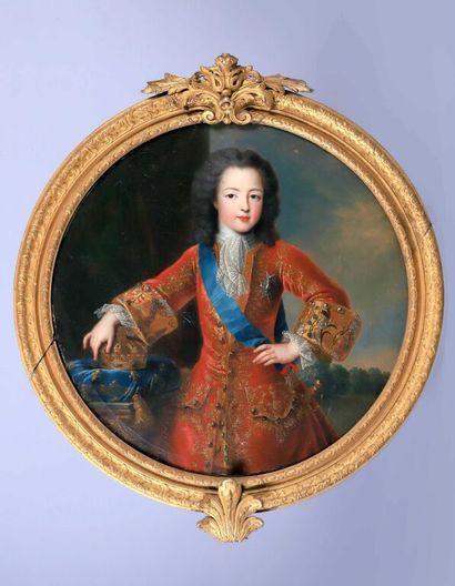  * École FRANCAISE DU XVIIIe siècle, atelier Pierre GOBERT. 
Portrait du roi Louis...