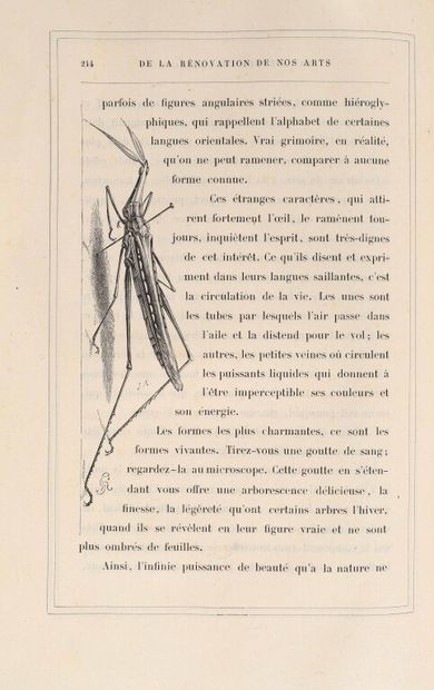null GIACOMELLI. MICHELET (Jules). L'insecte. Paris, Hachette, 1876. Grand in-8,...