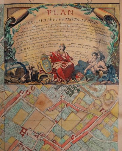 null [Carte géographique]. [Paris]. DEHARME. Plan de la ville et fauxbourgs de Paris,...