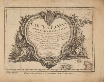 null [Atlas]. CASSINI DE THURY (César-François), JULIEN (Roch-Joseph). Carte de France...