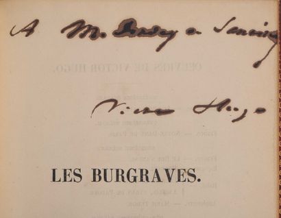 null HUGO (Victor). Les Burgraves. Paris, E. Michaud. 1843. In-8, XXIX p., [1] f.,...