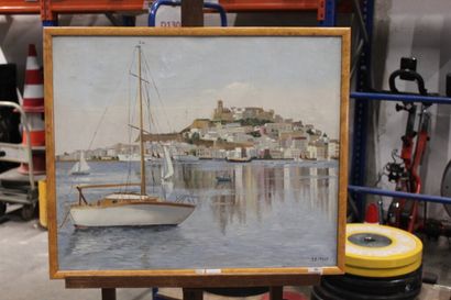 null Maria Rosario CAMPS (1926)

Vue d'un port latin (Calvi en Corse ?).

Huile sur...