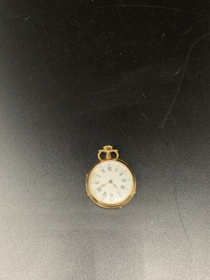 Pocket watch in 18K yellow gold (750 thousandths),...