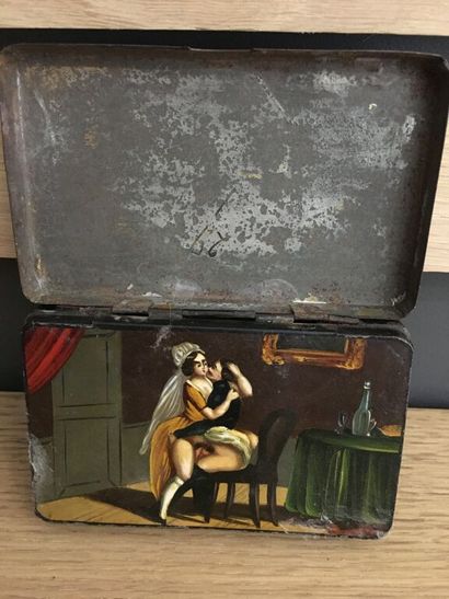 null Intriguing and unexpected painted sheet metal appeasement box with a lid with...