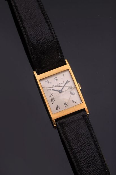 BUECHE-GIROD. Rectangular watch in yellow...