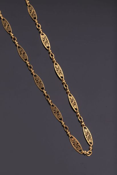null Watch chain in yellow gold 18K (750 thousandths).

NET weight: 16 g.