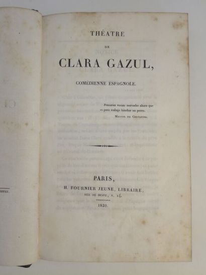 null [MÉRIMÉE (Prosper)]. Théâtre de Clara Gazul, comédienne espagnole. Paris, H....