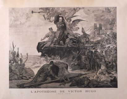 null [Victor Hugo]. [Engraving]. DUPAIN (Edmond) & DIEUDONNE (E. de). The apotheosis...
