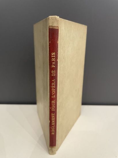 null [MEUSNIER DE QUERLON (Anne-Gabriel). Regulations for the Paris Opera, with historical...