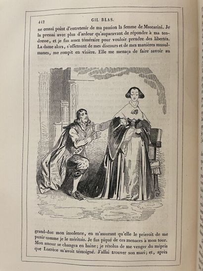null GIGOUX. LESAGE (Alain-René). Histoire de Gil Blas de Santillane. Paris, Paulin,...